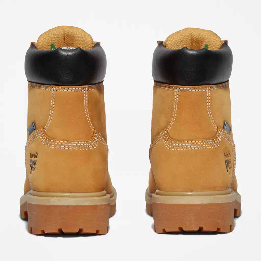 Timberland Pro Women's Direct Attach 6" WP Steel Toe Work Boot -Wheat- TB1A2QVU231