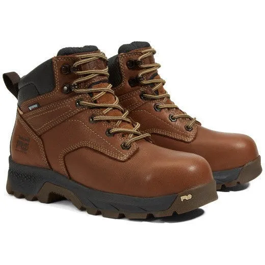 Timberland Pro Women's Titan EV 6" Comp Toe WP Work Boot- Brown- TB1A5P1A214