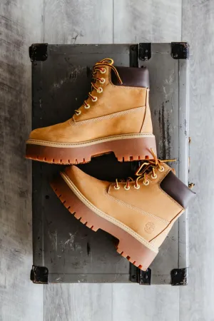 Timberland Stone Street Combat Booties for Women in Brown | TB1A5RJD231