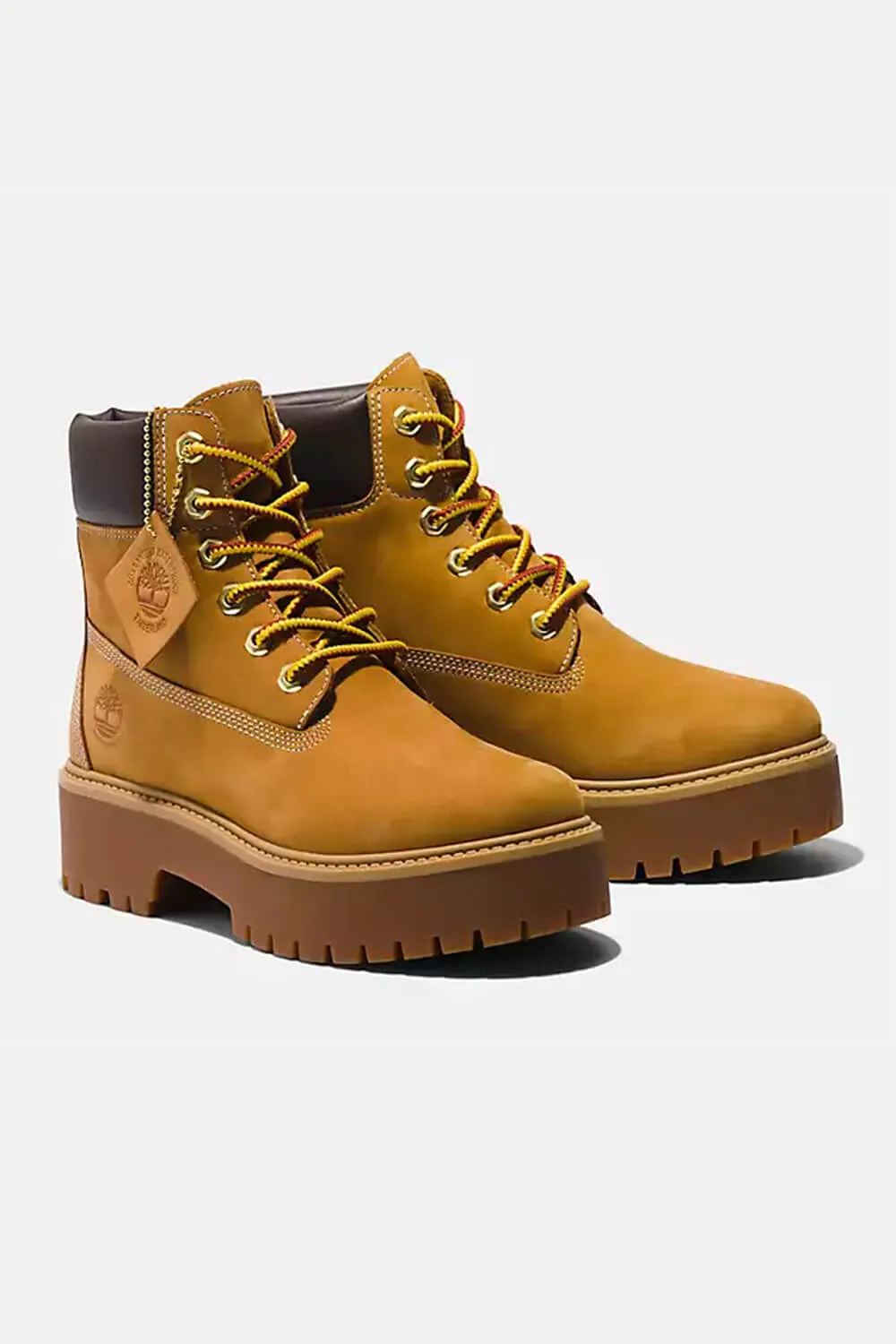 Timberland Stone Street Combat Booties for Women in Brown | TB1A5RJD231