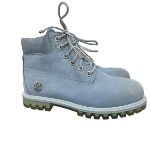 Timberland Villa 6&quot; Premium Boots TB0A1HEH Blue YOUTH SIZE 12 Lace UP
