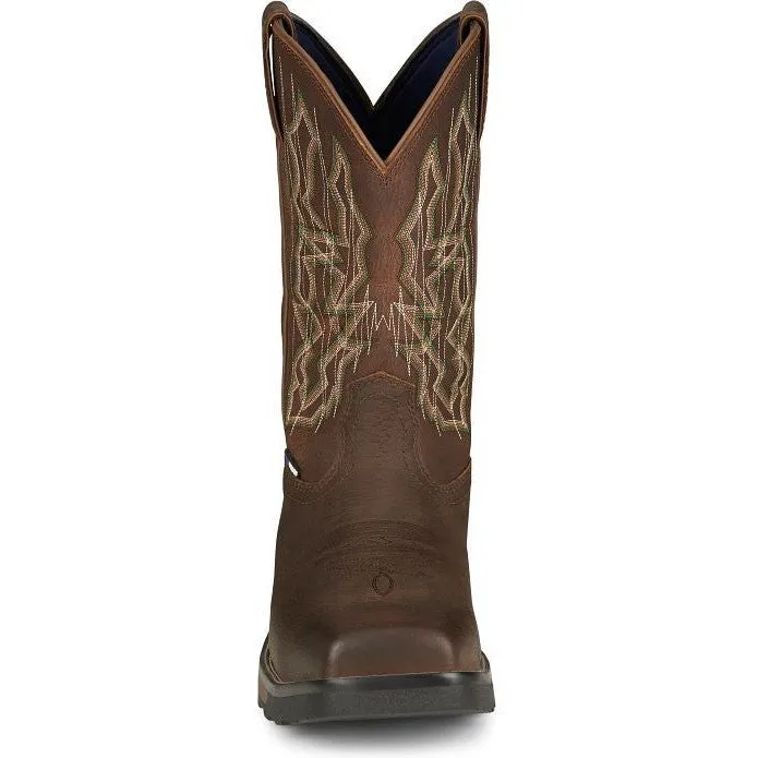 Tony Lama Men's Anchor 11' Comp Toe WP Western Work Boot -Brown- TW3415