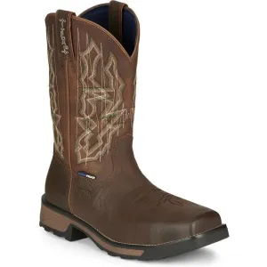 Tony Lama Men's Anchor 11' Comp Toe WP Western Work Boot -Brown- TW3415