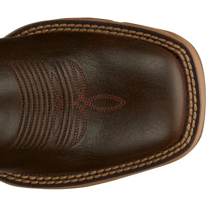 Tony Lama Men's Bartlett 11" Square Toe WP Western Work Boot- Brown- RR3358