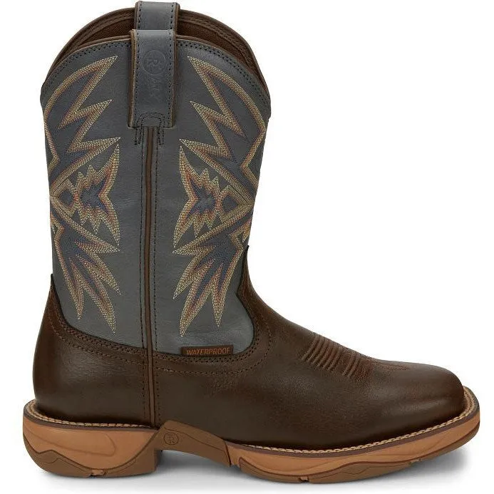 Tony Lama Men's Bartlett 11" Square Toe WP Western Work Boot- Brown- RR3358