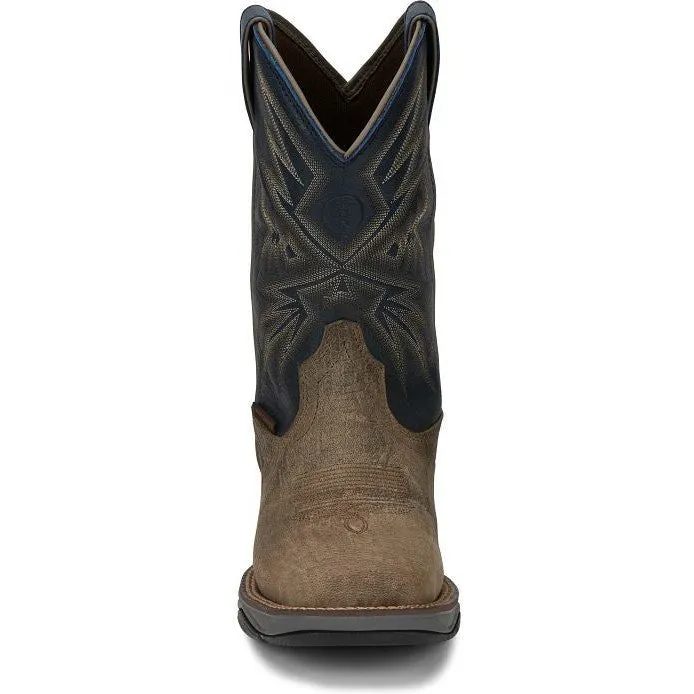 Tony Lama Men's Bartlett 11" Steel Toe Pull On Western Work Boot -Grey- RR3361