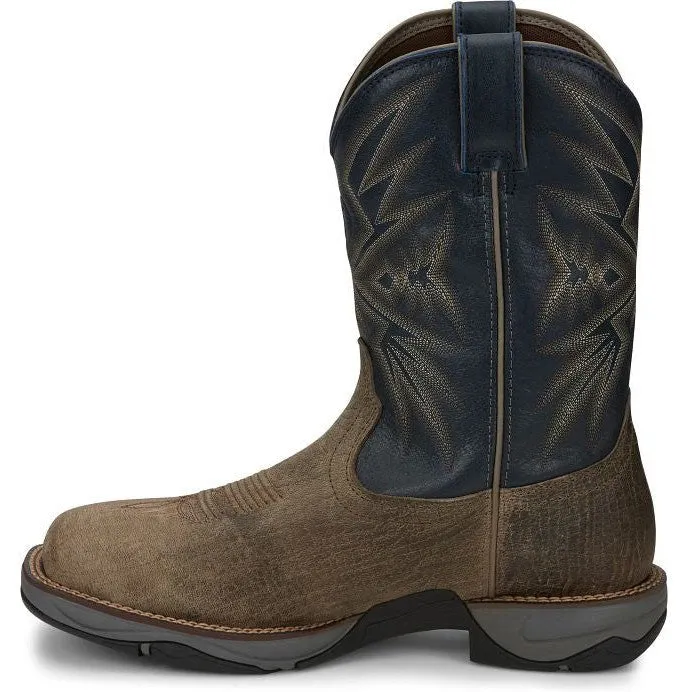 Tony Lama Men's Bartlett 11" Steel Toe Pull On Western Work Boot -Grey- RR3361