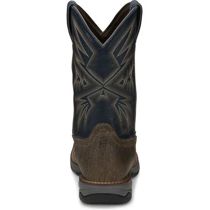 Tony Lama Men's Bartlett 11" Steel Toe Pull On Western Work Boot -Grey- RR3361