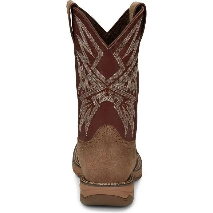 Tony Lama Men's Bartlett 11" Steel Toe Western Work Boot -Tan- RR3359