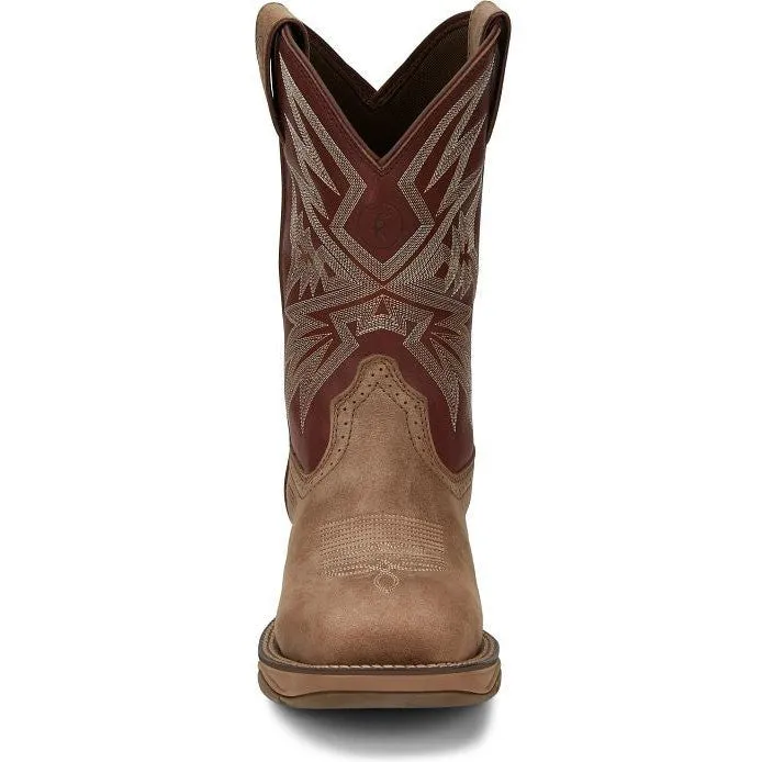 Tony Lama Men's Bartlett 11" Steel Toe Western Work Boot -Tan- RR3359