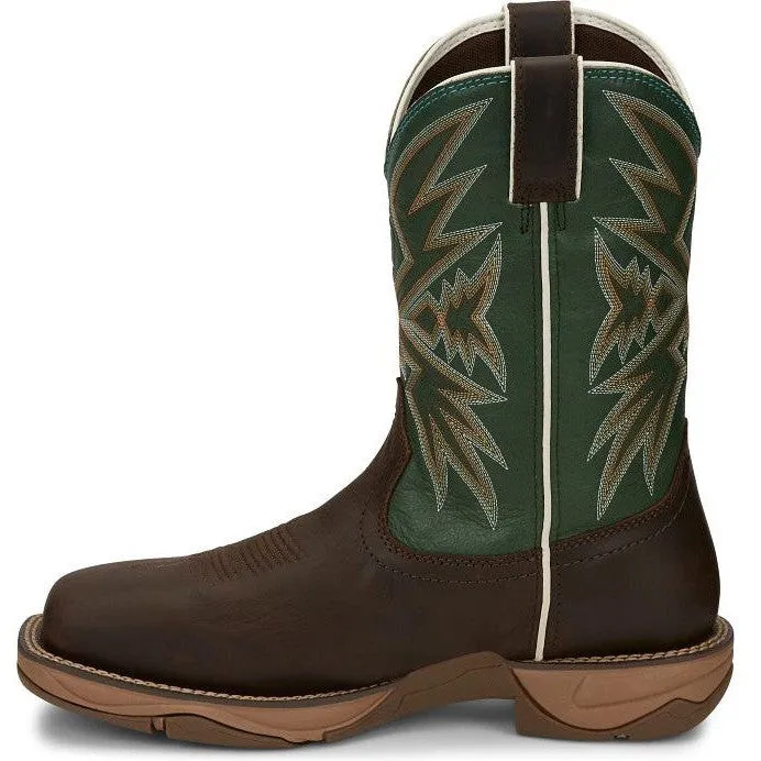 Tony Lama Men's Bartlett 11" Steel Toe WP Western Work Boot -Brown- RR3360