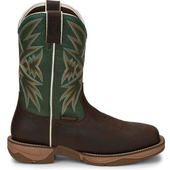Tony Lama Men's Bartlett 11" Steel Toe WP Western Work Boot -Brown- RR3360
