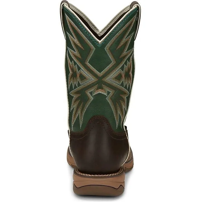 Tony Lama Men's Bartlett 11" Steel Toe WP Western Work Boot -Brown- RR3360