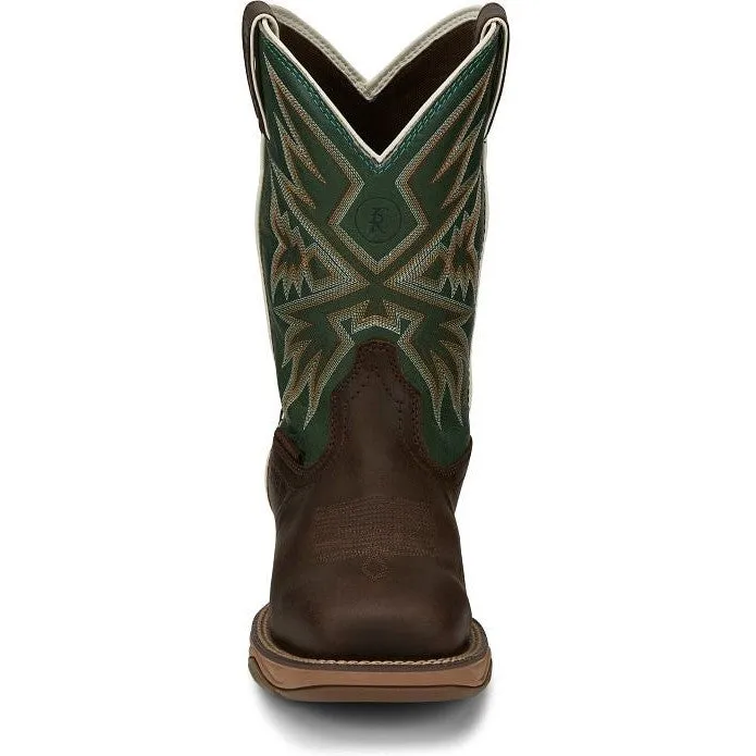 Tony Lama Men's Bartlett 11" Steel Toe WP Western Work Boot -Brown- RR3360