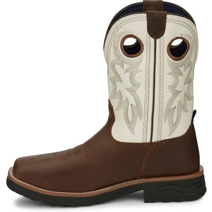 Tony Lama Men's Fireball 11" Comp Toe WP Western Work Boot- Brown- TW3302
