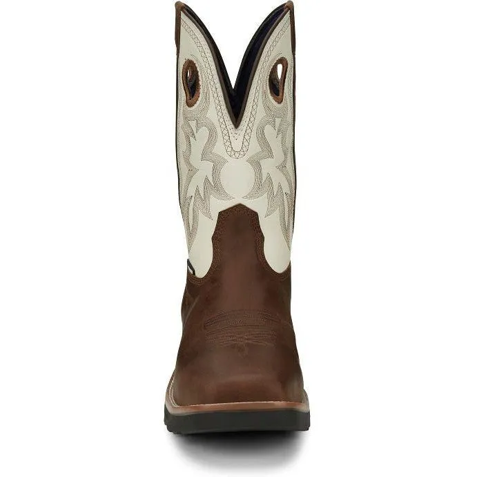 Tony Lama Men's Fireball 11" Comp Toe WP Western Work Boot- Brown- TW3302