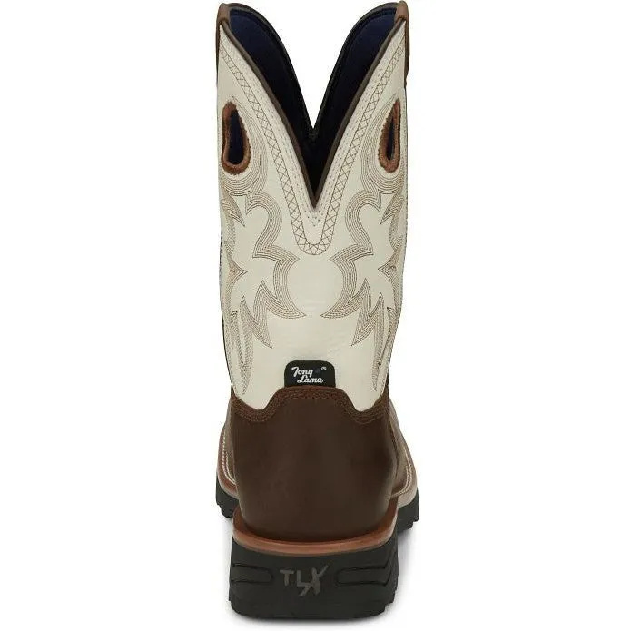 Tony Lama Men's Fireball 11" Comp Toe WP Western Work Boot- Brown- TW3302