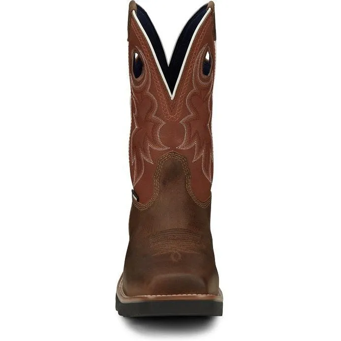 Tony Lama Men's Fireball 11" Comp Toe WP Western Work Boot- Tan- TW3300