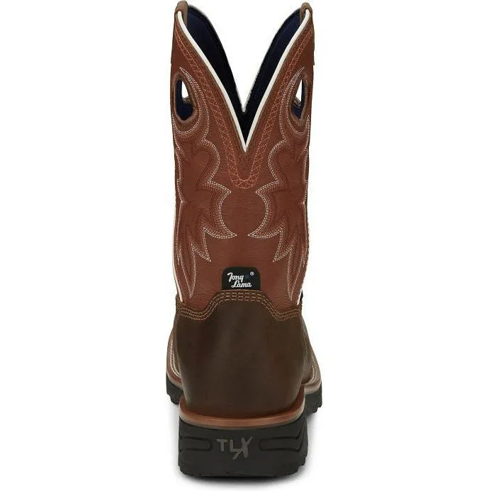 Tony Lama Men's Fireball 11" Comp Toe WP Western Work Boot- Tan- TW3300