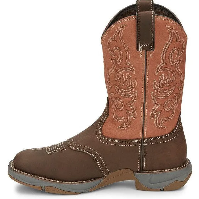 Tony Lama Men's Junction 11' Square Toe WP Western Work Boot -Brown- RR3351