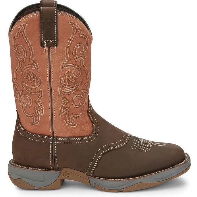 Tony Lama Men's Junction 11' Square Toe WP Western Work Boot -Brown- RR3351