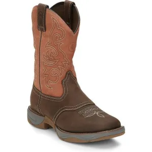 Tony Lama Men's Junction 11' Square Toe WP Western Work Boot -Brown- RR3351