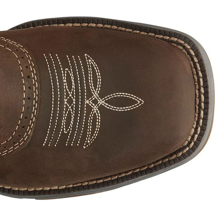Tony Lama Men's Junction 11' Square Toe WP Western Work Boot -Brown- RR3351