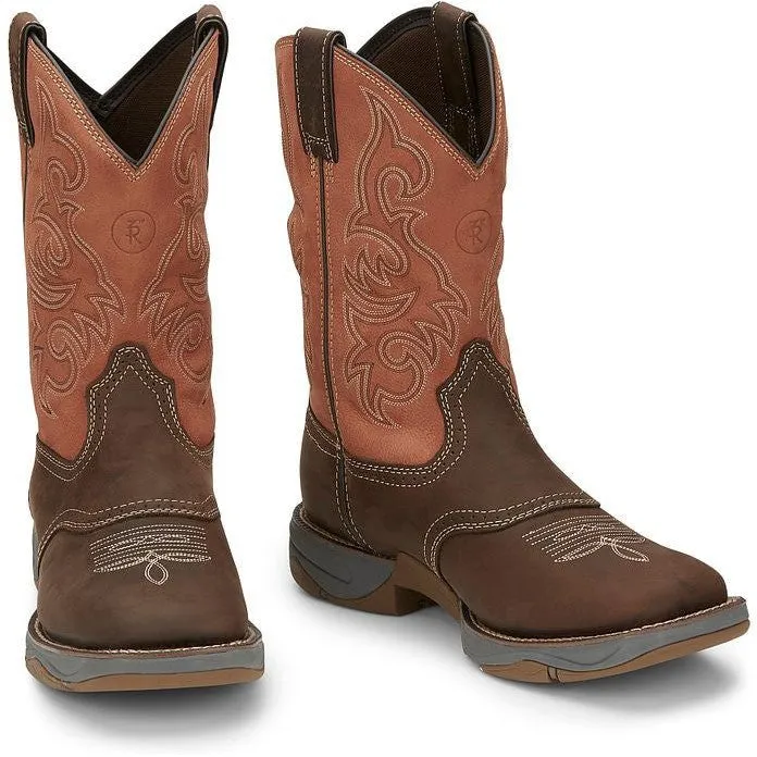 Tony Lama Men's Junction 11' Square Toe WP Western Work Boot -Brown- RR3351