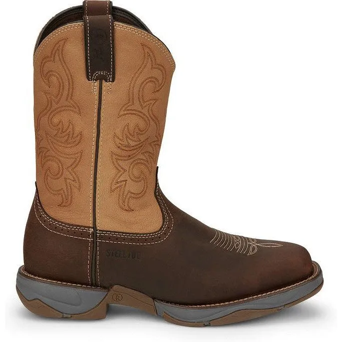 Tony Lama Men's Junction 11' Steel Toe Western Work Boot -Brown- RR3350