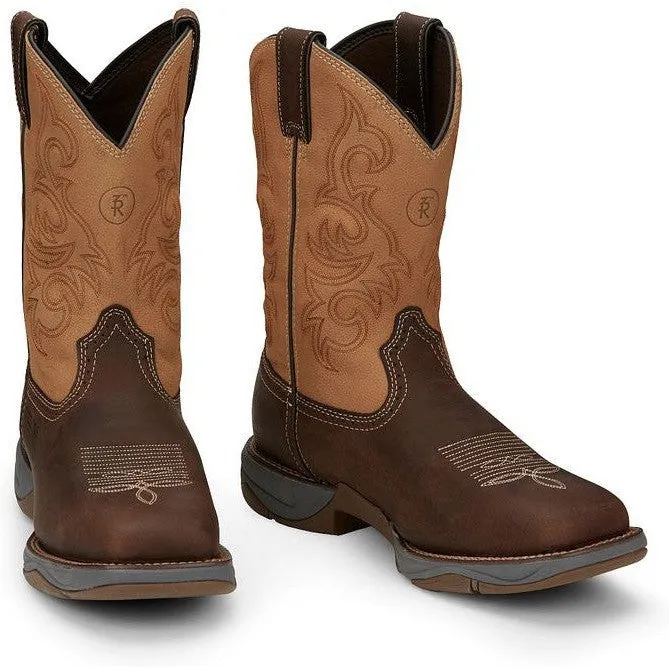 Tony Lama Men's Junction 11' Steel Toe Western Work Boot -Brown- RR3350
