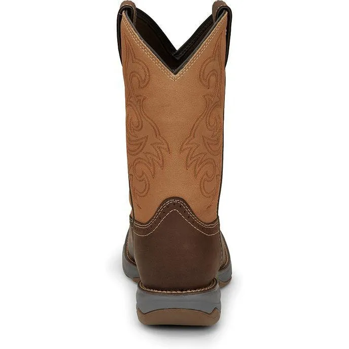 Tony Lama Men's Junction 11' Steel Toe Western Work Boot -Brown- RR3350
