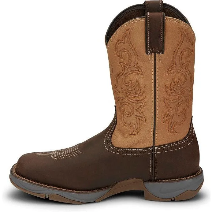 Tony Lama Men's Junction 11' Steel Toe Western Work Boot -Brown- RR3350