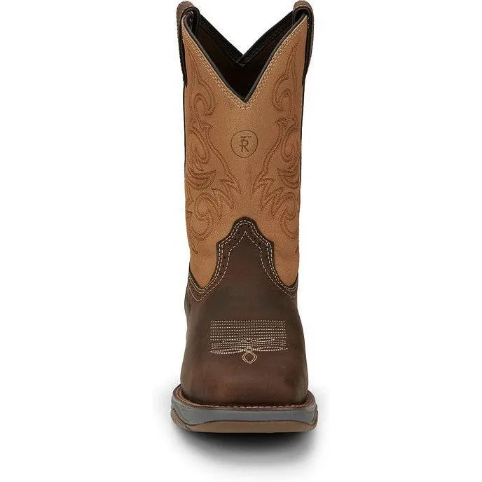Tony Lama Men's Junction 11' Steel Toe Western Work Boot -Brown- RR3350