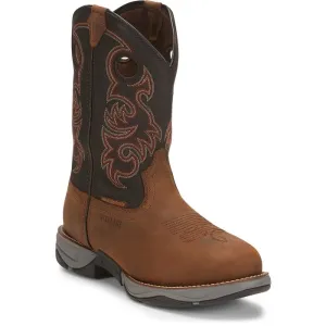 Tony Lama Men's Junction 11' Steel Toe WP Western Work Boot -Brown- RR3355