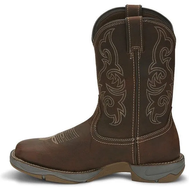 Tony Lama Men's Junction 11' Wide Square Toe WP Western Work Boot -Brown- RR3353