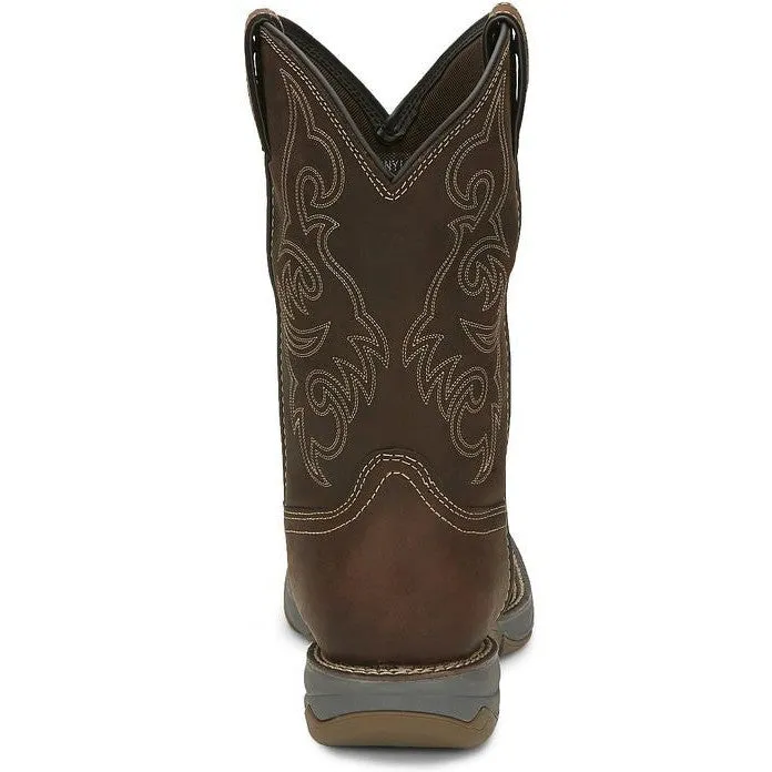 Tony Lama Men's Junction 11' Wide Square Toe WP Western Work Boot -Brown- RR3353