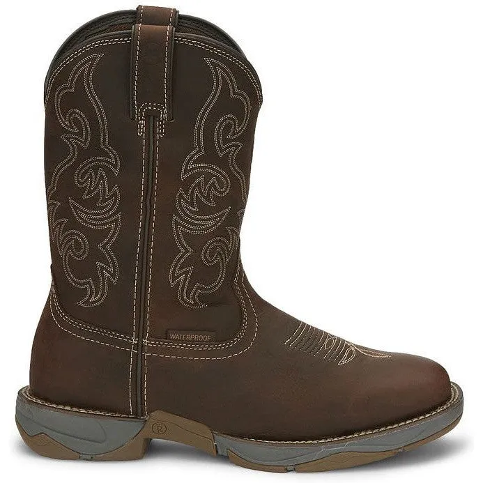 Tony Lama Men's Junction 11' Wide Square Toe WP Western Work Boot -Brown- RR3353