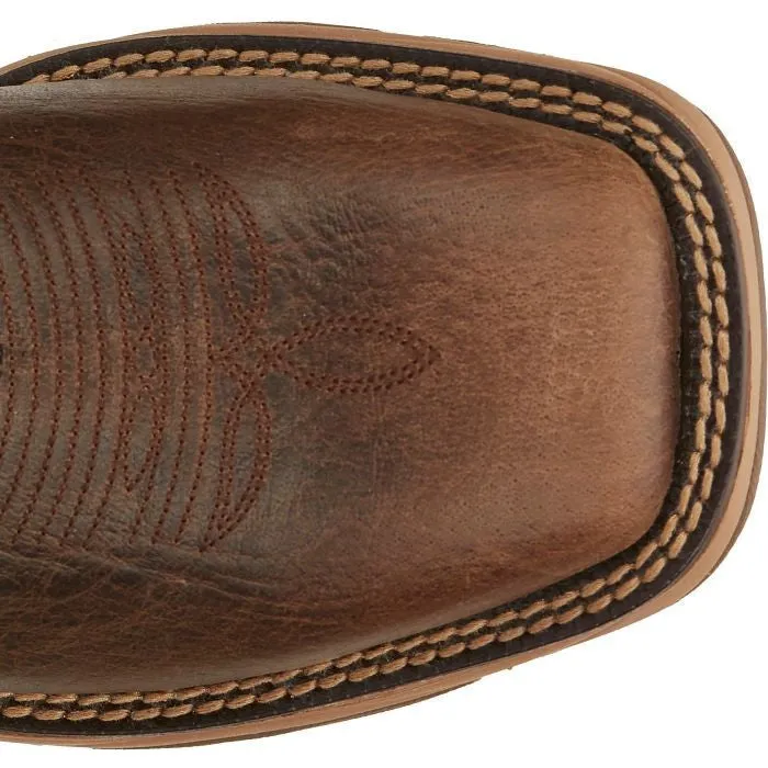 Tony Lama Men's Lopez 11" Steel Square Toe Waterproof Western Work Boot -Brown- RR3363