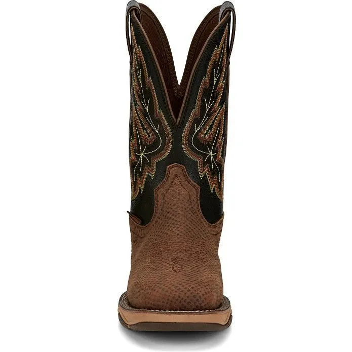 Tony Lama Men's Medford 11' Steel Toe WP Western Work Boot- Brown- RR3373