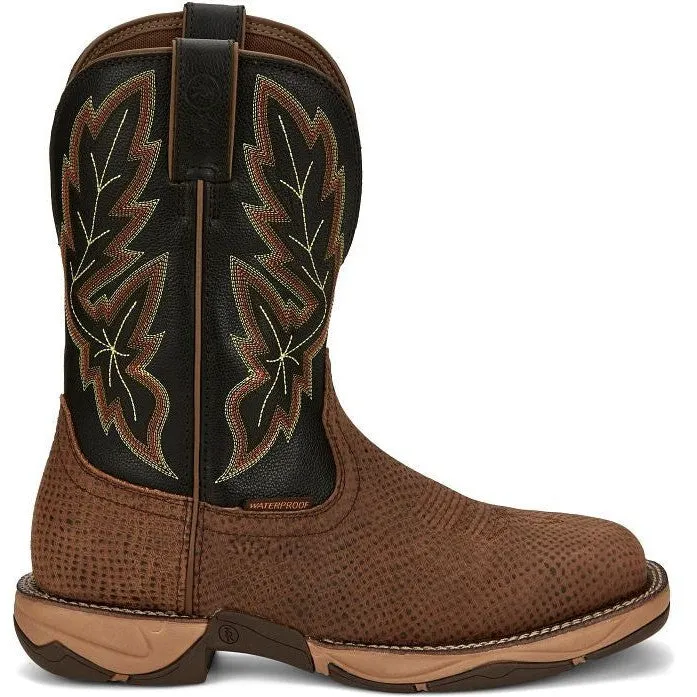 Tony Lama Men's Medford 11' Steel Toe WP Western Work Boot- Brown- RR3373