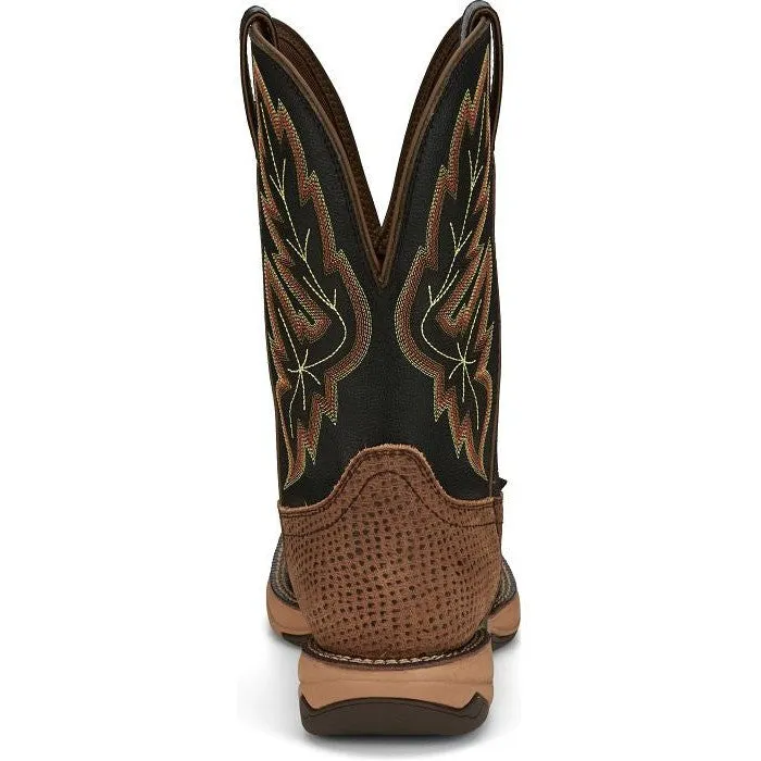 Tony Lama Men's Medford 11' Steel Toe WP Western Work Boot- Brown- RR3373