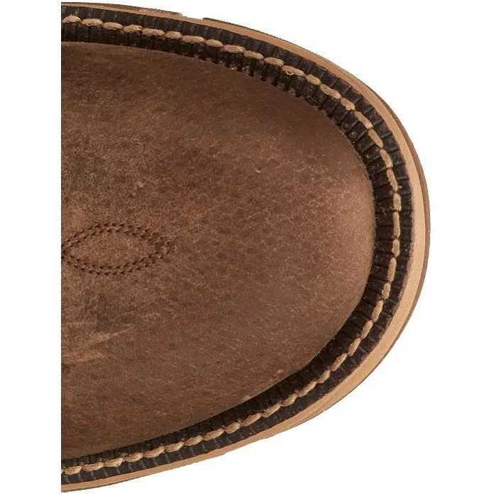 Tony Lama Men's River 11" Extra Wide Round Toe Western Work Boot -Brown- RR3370