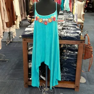 T*PARTY | Mini Turquoise Dress with Floral