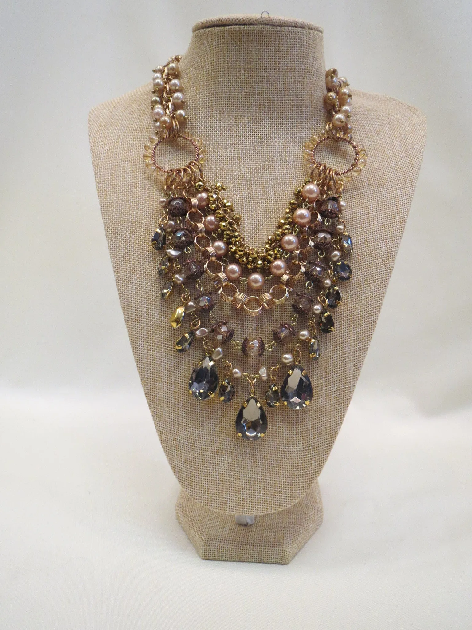 Treska | Gold Rosary Beaded Necklace