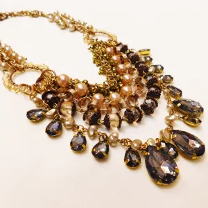 Treska | Gold Rosary Beaded Necklace
