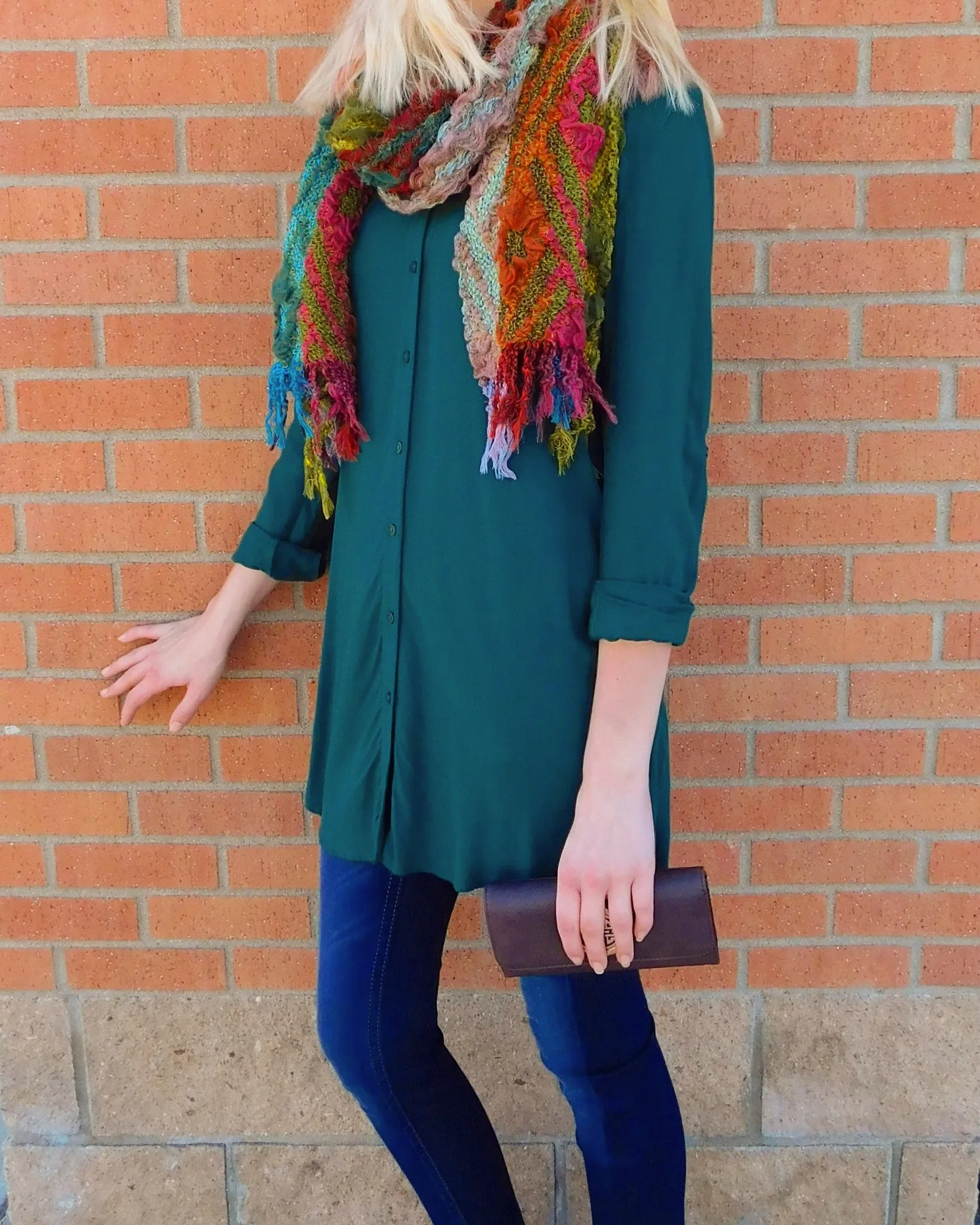 Treska | Ruched Scarf Multicolored