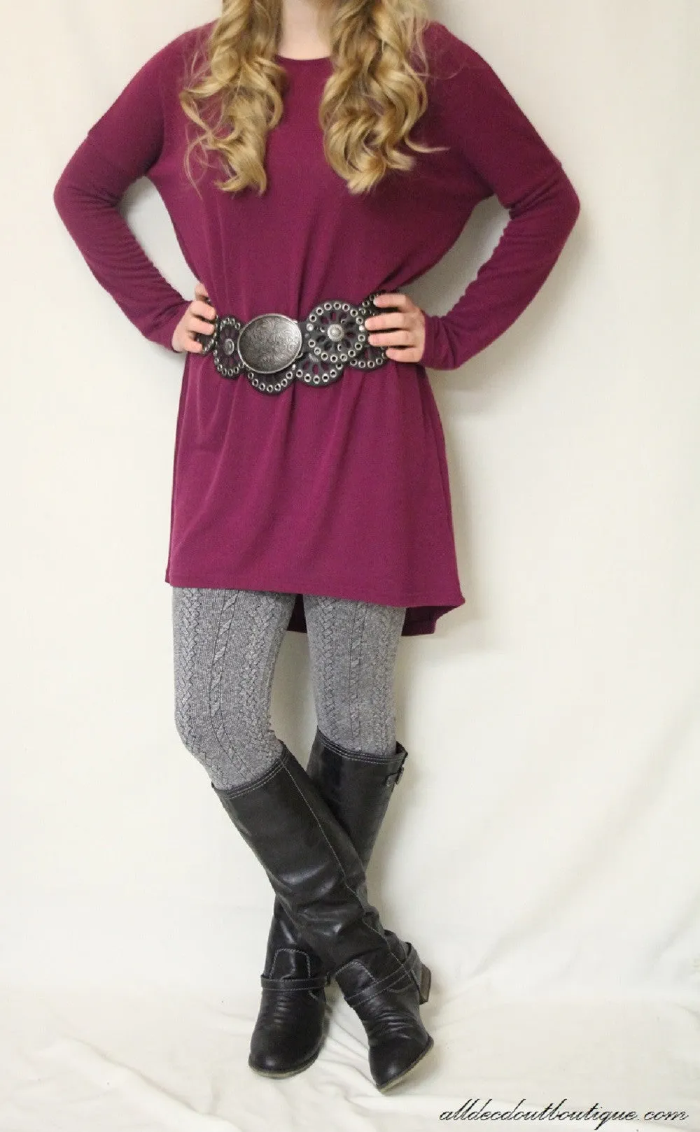 Umgee | Sweater Tunic Violet