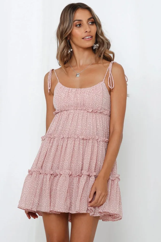Vacation Style Printing Slip Dress