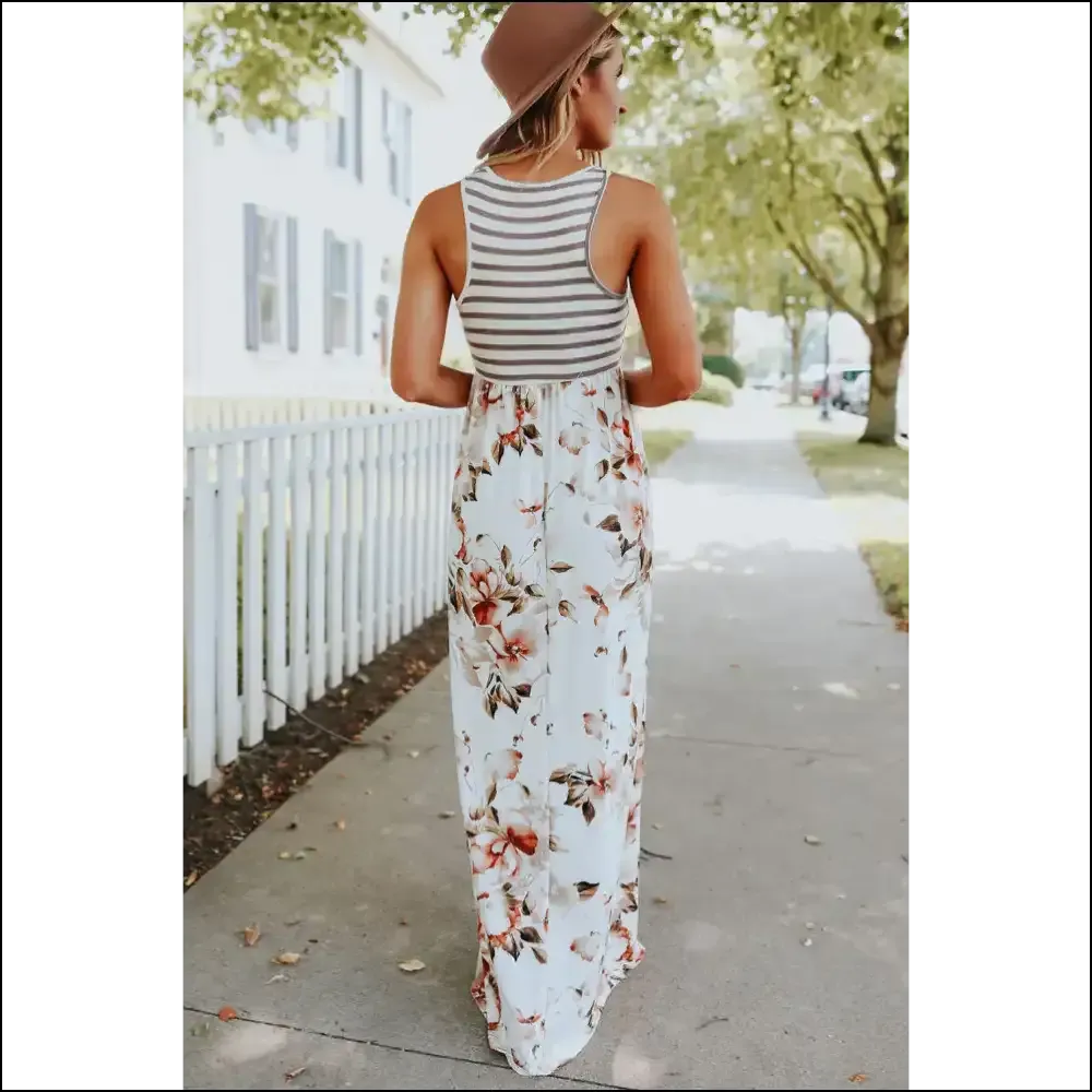 White Boho Stripes Dress: from Garden Stroll to Total Stunner 🌼