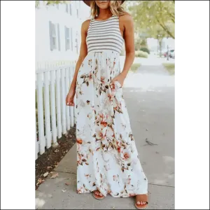 White Boho Stripes Dress: from Garden Stroll to Total Stunner 🌼
